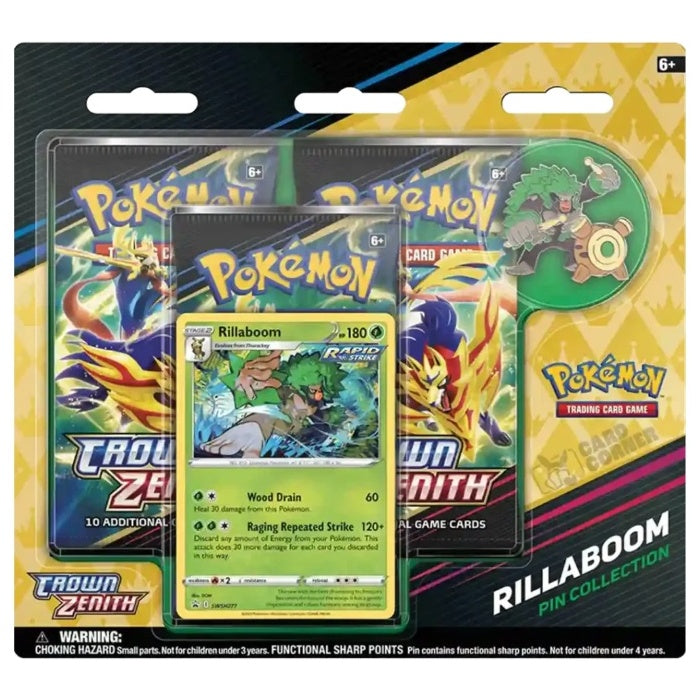 Pokemon Crown Zenith Pin Collection - Rillaboom